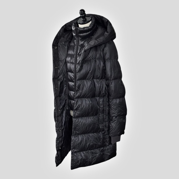 Athleta Lofty Down Long Winter Puffer Coat Black | Large - Picture 4 of 15
